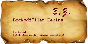 Bockmüller Zenina névjegykártya